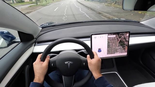 What it's Like to Drive a Tesla Model 3 - POV Drive смотреть онлайн
