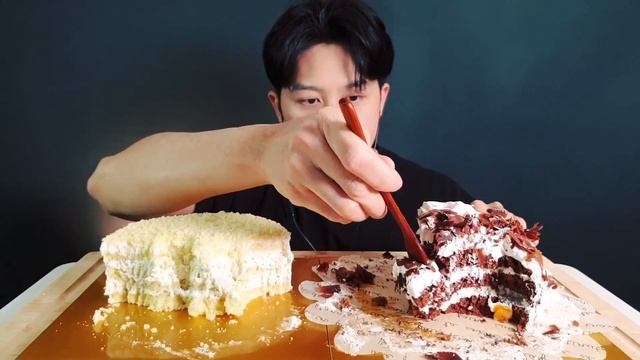 ASMR MUKBANG)고구마 케이크/초코키리쉬 케이크/디저트/빵/먹방/cake/dessert/bread/EATING SHOW смотреть онлайн