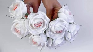 ✨ Белые розы из конфет Мастер-класс 🌹