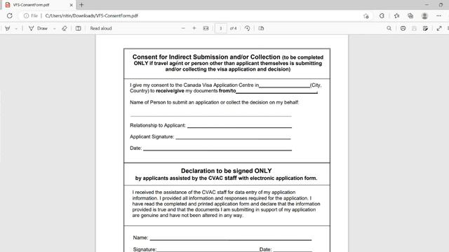 StepByStep VFS Biometrics consent form - Canadian visa смотреть онлайн