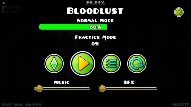 Bloodlust #5 (60% & 25-75) [LEVEL REQ: OFF] | Geometry Dash смотреть онлайн