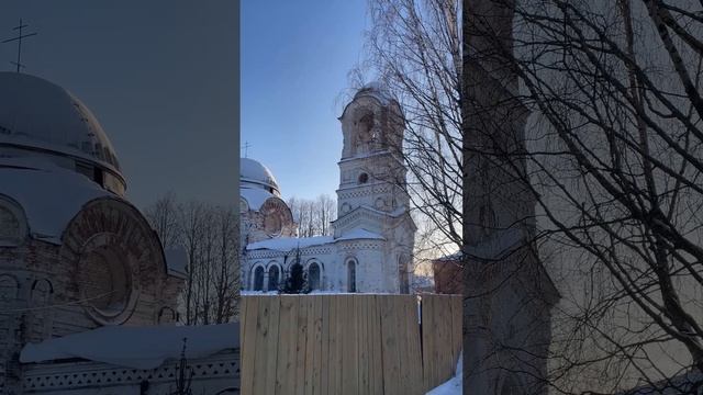 Морозный день в Кологриве. Спасская церковь. смотреть онлайн