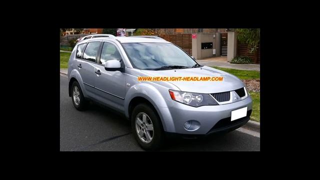 Mitsubishi Outlander 2 Headlight Plastic lens Cover Lenses Broken Replacement смотреть онлайн