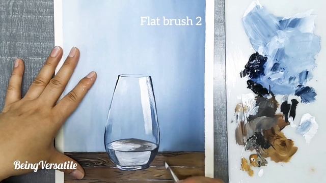 Easy Glass Vase Acrylic Painting for Beginners ||Step-by-Step Tutorial смотреть онлайн