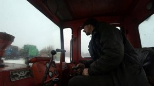 завел дт 75 навозная работа