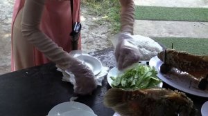 ДЕЛИКАТЕС НА РЕКЕ МЕКОНГ – ЖАРЕНАЯ РЫБА «УХО СЛОНА» (Elephant Ear Fish. Viet Nam)