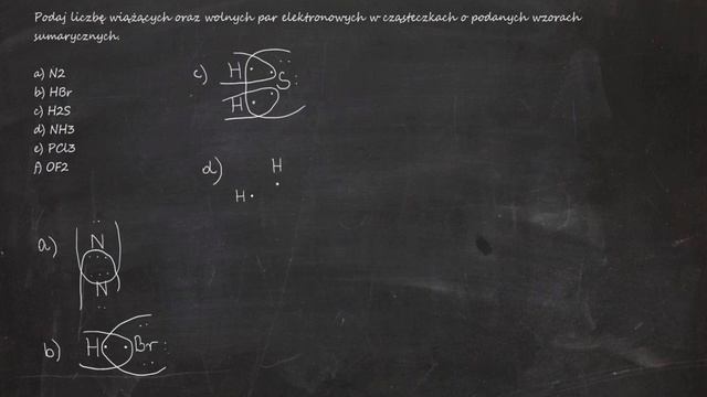 Podaj liczbę wiążących oraz wolnych par elektronowych w cząsteczkach o podanych wzorach a) N2 b) HB смотреть онлайн