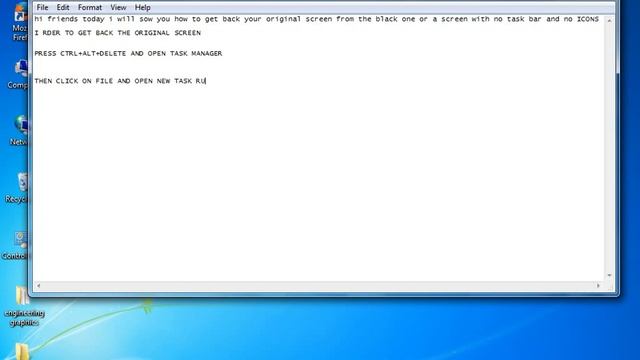 Windows 7 ,8 &10 Black Screen With Cursor And Without ICONS FIXED смотреть онлайн