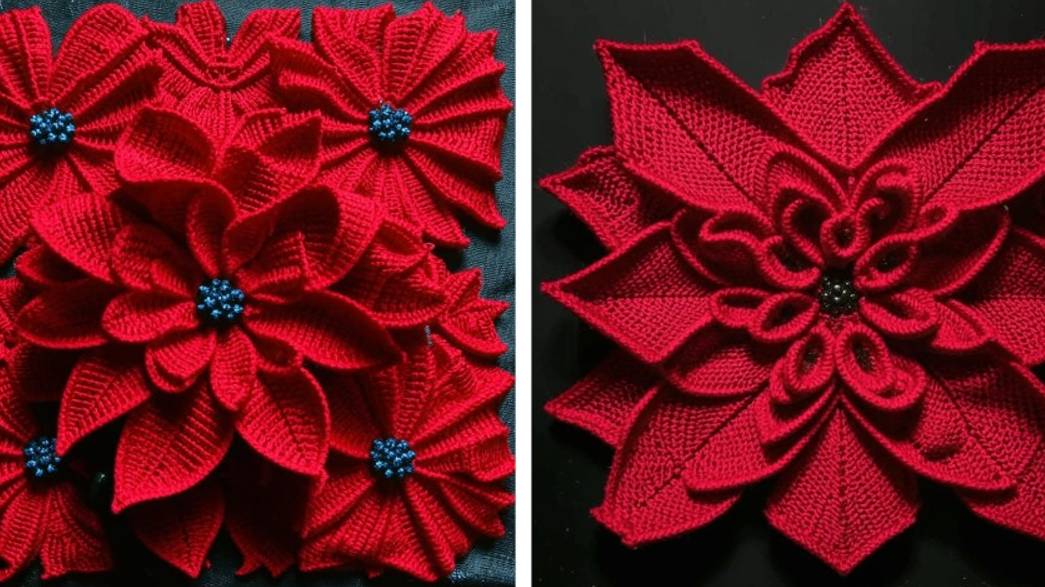 ❄️ Вязаные квадратные мотивы с ПУАНСЕТТИЕЙ от нейросети. ВЯЗАНИЕ.❄️ смотреть онлайн