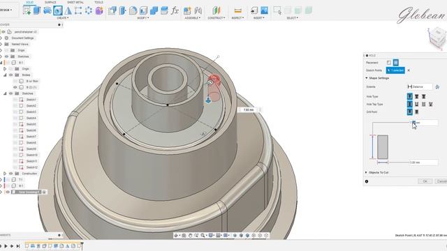 [Part 1] Fusion 360 | How to make a Westcott Pencil Sharpener in computer | 3D Modeling | 연필깎이 모델링 смотреть онлайн