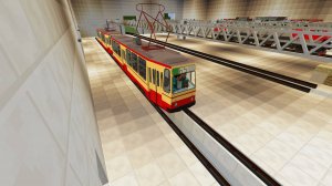 Дополнительный окрас на трамвай ЛМ 68ММ. Окрас "СПб ГУП "Горэлектротранс"