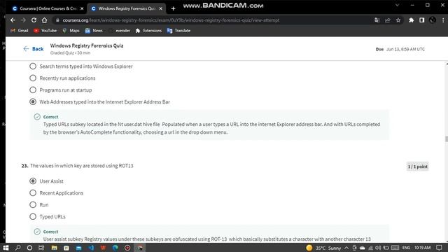 Windows Registry Forensics Quiz answar coursera quiz смотреть онлайн