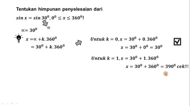Contoh Soal Persamaan Sinus : sin x=sin 30 смотреть онлайн