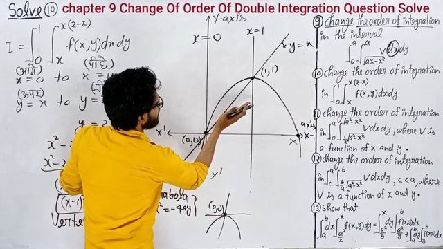 integral calculus BSc maths | chapter 9 change of order of double integration | Question solve смотреть онлайн