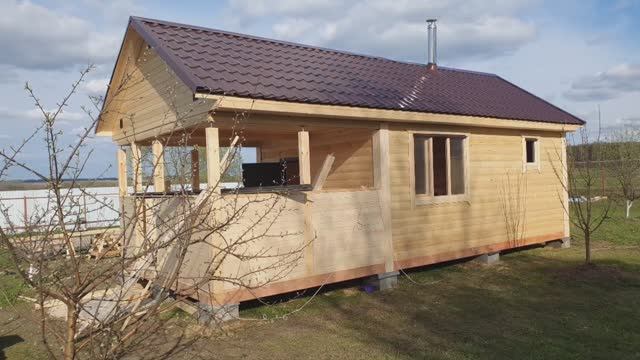 Заказ-Дом: очередной контроль строительства бани из бруса на заказ под ключ в Московской области смотреть онлайн