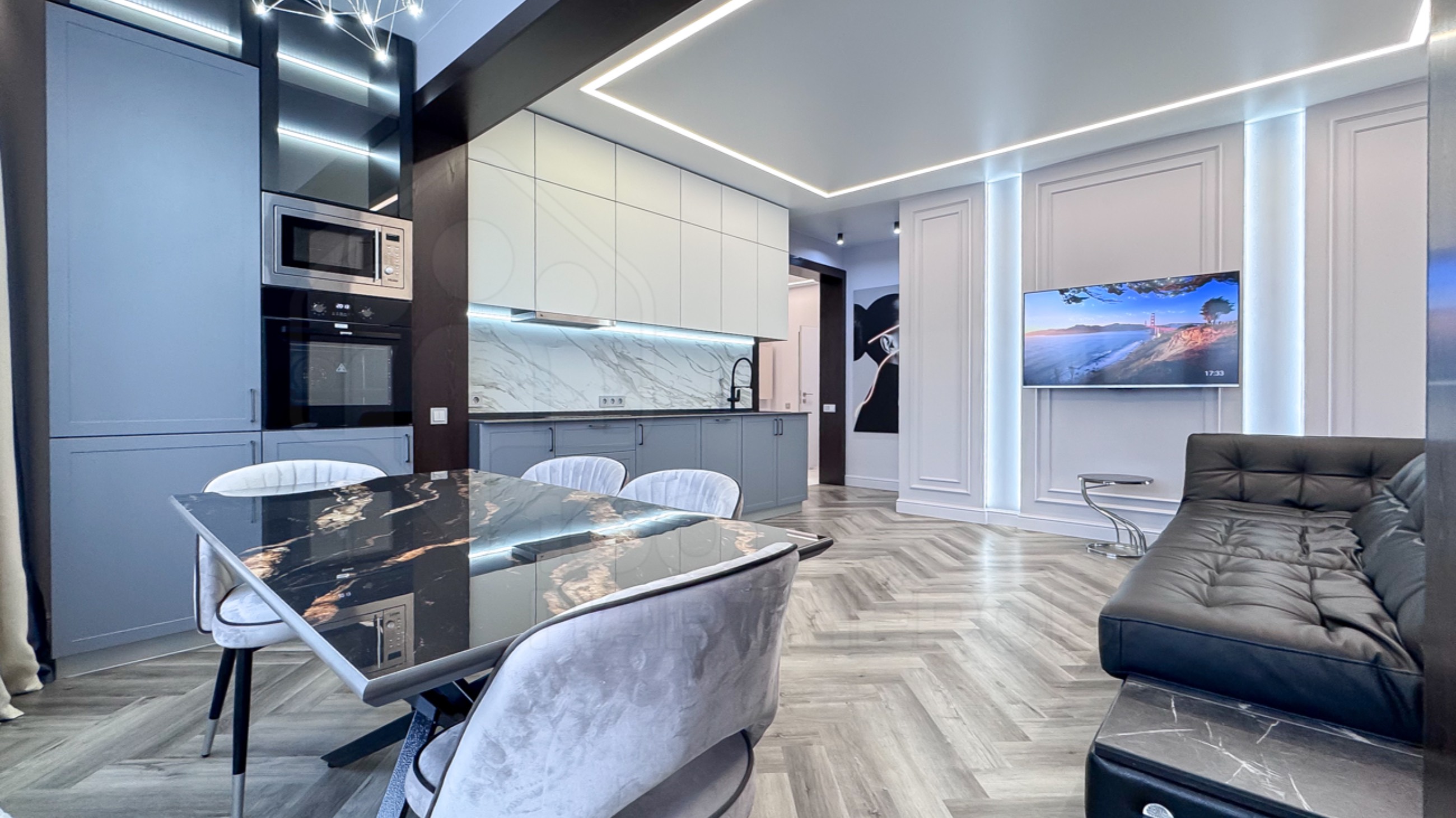 Рум-тур по евро 3-к квартире в ЖК "SkyLine" - ул.Байкальская, 87 (продажа) смотреть онлайн