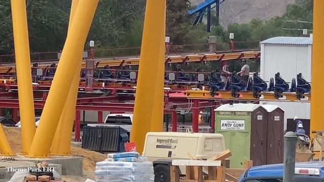 SIX FLAGS MAGIC MOUNTAIN WONDER WOMAN CONSTRUCTION UPDATE #87 6/22/22 [TESTING OF TRANSFER] смотреть онлайн
