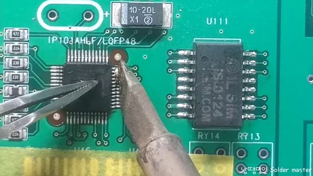 73.QFP48핀 IC/CPU재사용 납땜하기ㅣQFP Type 48Pin IC/CPU Reusable Soldering.