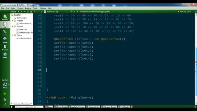 Qt5 C++ Creating BarChart With QtChart | C++ GUI Tutorial смотреть онлайн