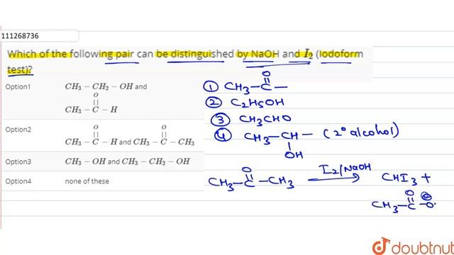 Which of the following pair can be distinguished by NaOH and `I_(2)` (Iodoform test)? смотреть онлайн