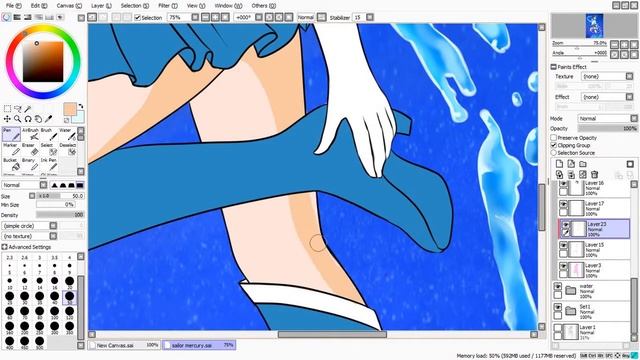 Sailor Mercury: speed drawing смотреть онлайн