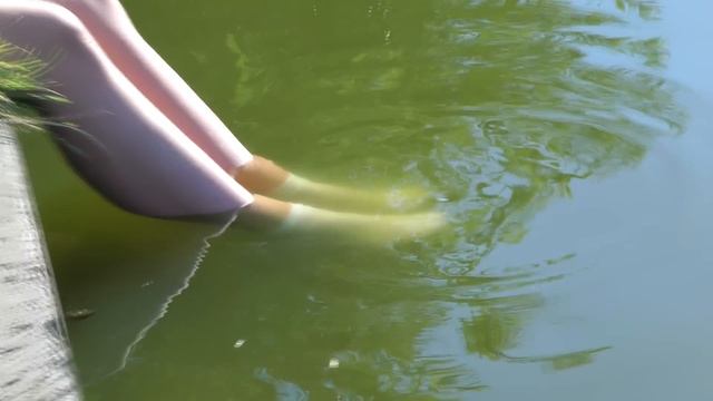 Only Legs And Wet White Socks!
