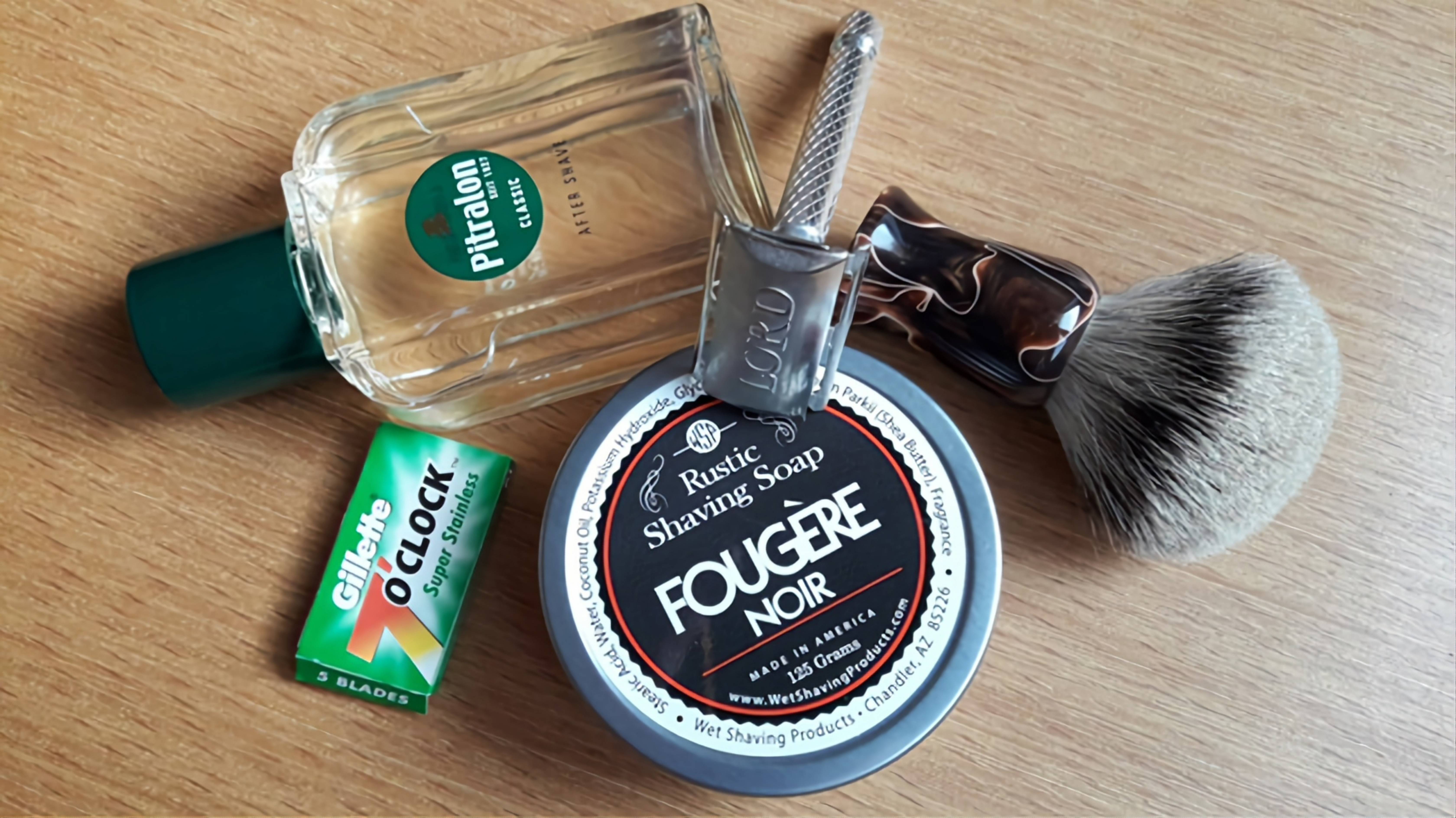 Бритьё. WSP Fougere noir, Lord L 122, Gillette 7 o'clock, Silver Tip badger, Pitralon classic смотреть онлайн