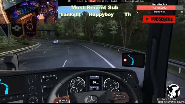 Lofi Chillout | Euro Truck Simulator 2 | Promods 2.43 | Logitech G29 | Triple Monitors смотреть онлайн