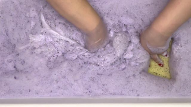 ASMR 💜 LAVENDER DETERGENT 💜CIF CREAM 💜 SQUEEZING & RINSING 💜
