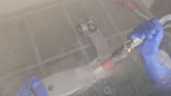 Дробеструйная обработка стали в аквабласте Wasserjet