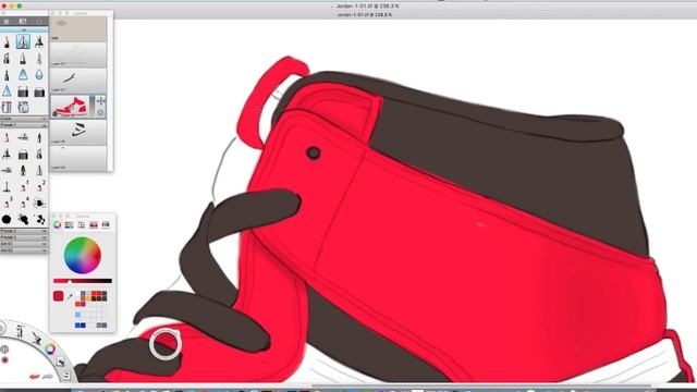 How to Draw Air Jordan 1 (Part One) sneaker shoe Drawing Tutorial смотреть онлайн
