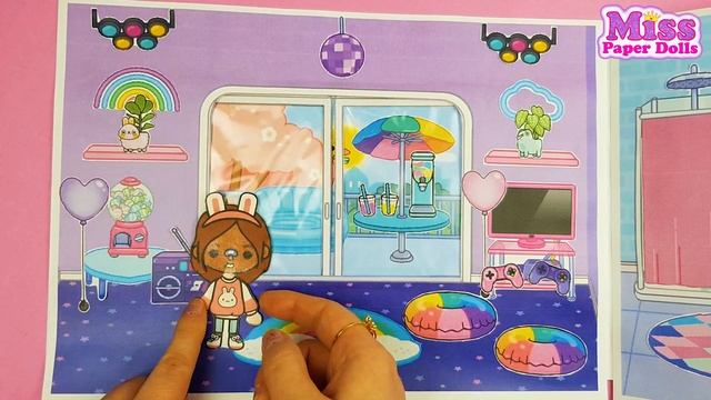 Toca life story/ DIY Quiet Book Toca Boca Life World Neon Rainbow Apartment Makeover/TOCA LIFE WORL смотреть онлайн