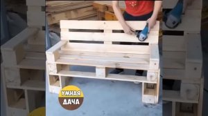 Скамейка из поддонов своими руками