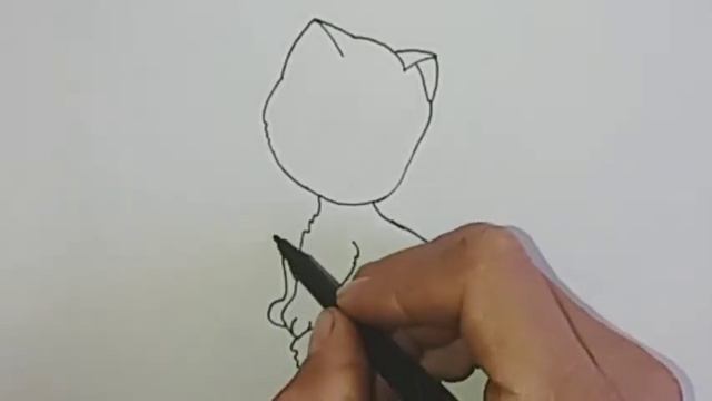 rasm chizish mushuk rasmini chizish как нарисовать кошка #рисовать#сhizish#rasm#draw смотреть онлайн