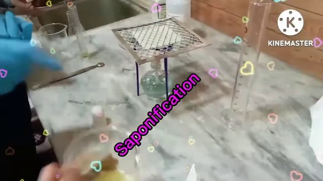 Saponification (Soap Formation)...Rxn B/w Sodium Hydroxide (NaOH) And Olive Oil With Brine Solution