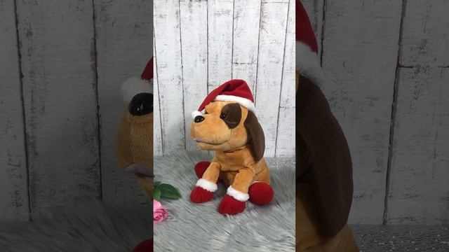 Интерактивная звуковая поющая игрушка собачка пес песик новогодняя мягкая игрушка смотреть онлайн