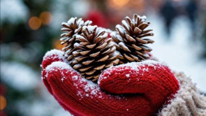 Доброе зимнее утро магия настроения видео-открытка