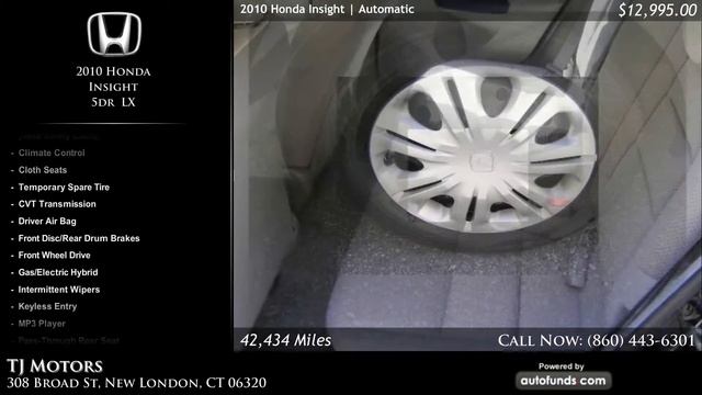 Used 2010 Honda Insight | TJ Motors, New London, CT - SOLD смотреть онлайн