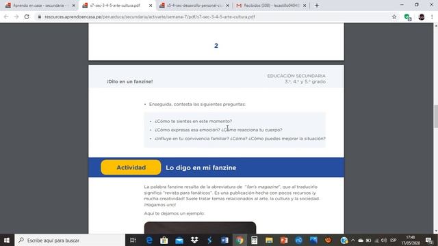 APRENDO EN CASA SEMANA 07 del 18 al 22 de mayo ARTE Y CULTURA смотреть онлайн