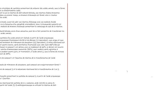 Part I - Corrigé examen acides aminés et peptides - Réaction Hell-Volhard-zelinsky смотреть онлайн