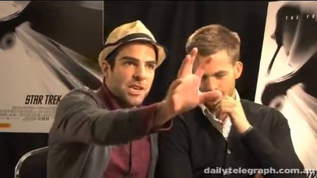 Interview with Chris Pine and Zachary Quinto for Daily Telegraph (05/2009) смотреть онлайн