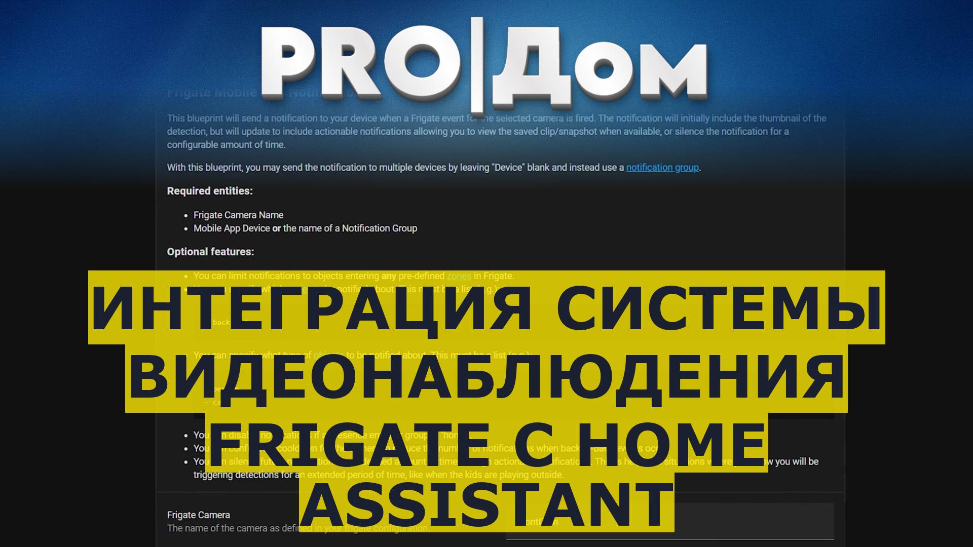 Интеграция системы видеонаблюдения Frigate с Home Assistant смотреть онлайн