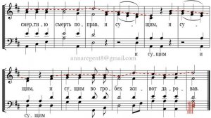 ХРИСТОС ВОСКРЕСЕ, Тропарь Пасхи Придворного распева - Сопрановая партия