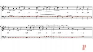 ХЕРУВИМСКАЯ ПЕСНЬ, Древнего распева из рукописных нот - Басовая партия