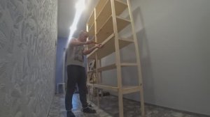 ПРОСТОЙ СТЕЛЛАЖ СВОИМИ РУКАМИ Собираю деревянную мебель в дом .