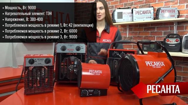 Тепловая пушка Ресанта ТЭП-9000К смотреть онлайн