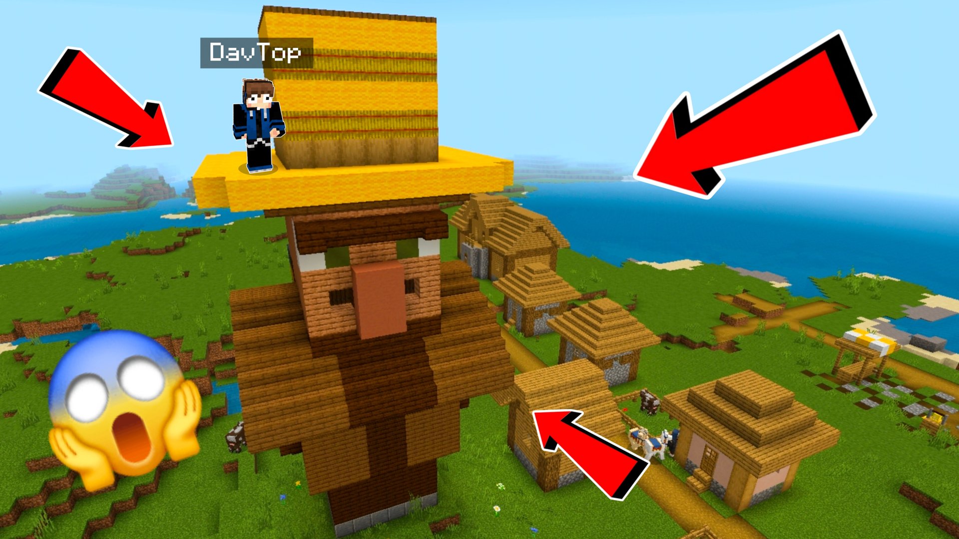 😱КТО ПОСТРОИЛ ЭТОГО ГИГАНТСКОГО ЖИТЕЛЯ В НАШЕЙ ДЕРЕВНЕ | Minecraft смотреть онлайн