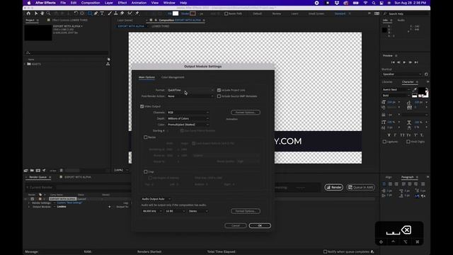 How To Export Video With Transparency In After Effects (Alpha Channel) смотреть онлайн