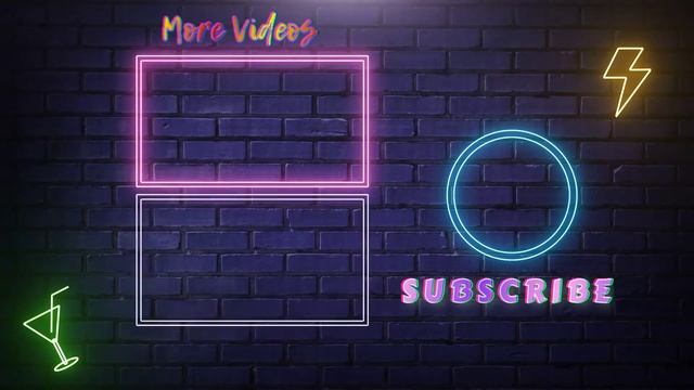 Neon Color End Screen • HD Resolution 1080 No Copyright ©️ • Use For Free • #YoutubeEndscreen