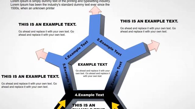 Pentagon PowerPoint Diagram смотреть онлайн